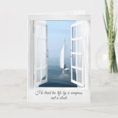 Sailboat In Window for Beileid Karte (Vorderseite)