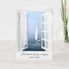 Sailboat In Window for Beileid Karte