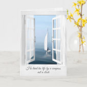 Sailboat In Window for Beileid Karte (Gelbe Blume)