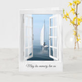 Sailboat In Window for Beileid Karte (Gelbe Blume)