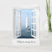Sailboat in Window for Sympathy Card Karte (Vorderseite)