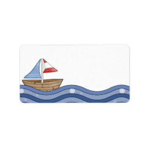 Sailboat-Label Adressaufkleber