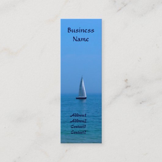 Sailboat Lesezeichen Business Cards Mini Visitenkarte (Vorderseite)
