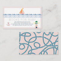 Sailboat & Lighthouse Rosa Bücher für Babydusche