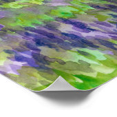 Sailboat Lila Lupines Aquarellmalerei Poster (Ecke)