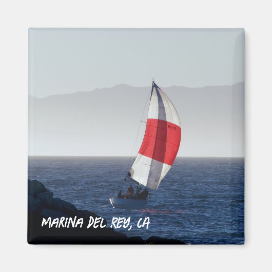 Sailboat - Marina Del Rey, CA Magnet (Vorne)