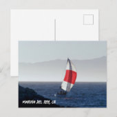 Sailboat - Marina Del Rey, CA Postkarte (Vorne/Hinten)