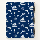 Sailboat & Marine Life Pattern Notizblock (Rückseite)