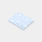 Sailboat & Marine Life Pattern Post-it Klebezettel (angewinkelt)