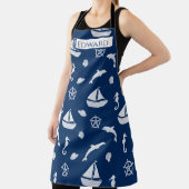 Sailboat & Marine Life Pattern Schürze (InSitu)