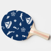 Sailboat & Marine Life Pattern Tischtennis Schläger (Seitenansicht)