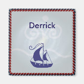 Sailboat mit Seilrahmen nach Maß Magnet (Vorne)