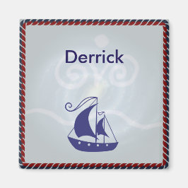 Sailboat mit Seilrahmen nach Maß Magnet