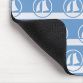 Sailboat Muster kundenspezifische Farbe Mousepad (Ecke)