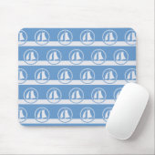 Sailboat Muster kundenspezifische Farbe Mousepad (Mit Mouse)
