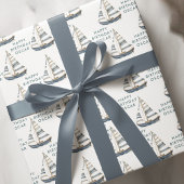 Sailboat Nautic Birthday I Geschenkpapier