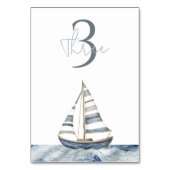Sailboat Nautic Geburtstag Tischnummer (Vorderseite)