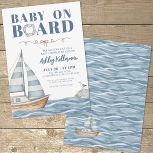 Sailboat Nautical Baby Dusche Einladung