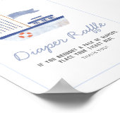 Sailboat Nautical Baby Dusche Windeln Raffle Schil Poster (Ecke)