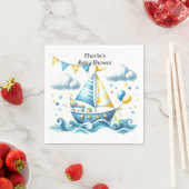 Sailboat Nautical Baby Showpapier Napkins Serviette (Beispiel)