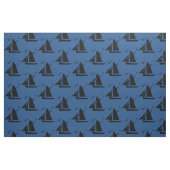 Sailboat Nautical Blue Fabric Stoff (Fat Quarter (45,7 x 55,9 cm))