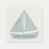 Sailboat Nautical Boy Baby Dusche Serviette (Vorderseite)