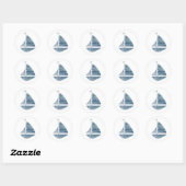 Sailboat Nautical Ocean Party Danke Stickers (Blatt)