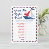 Sailboat Nautical rät den richtigen Preis Baby Gam (Stehend Vorderseite)