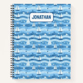 Sailboat Nautical School Custom Spirituosen Notebo Notizblock (Vorderseite)