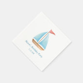 Sailboat Nautical Themed Geburtstag Serviette (Ecke)