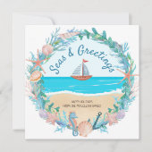 Sailboat Nautical Wreath Küste Weihnachten (Vorderseite)