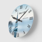 Sailboat Nautischer Frieden Runde Wanduhr (Winkel)