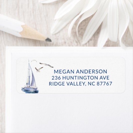 Sailboat New Address Label (Insitu)