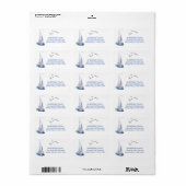 Sailboat New Address Label Adressaufkleber (Vorne)