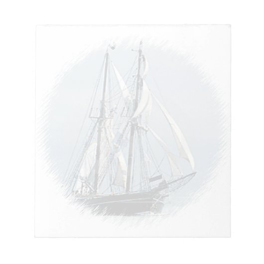 Sailboat Notepad (2) Größen Notizblock (Vorderseite)