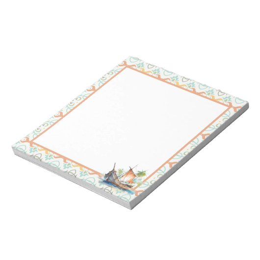 Sailboat Notepad Notizblock (Rotiert)