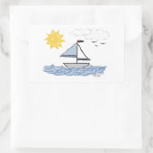 Sailboat O Rechteckiger Aufkleber (Tasche)