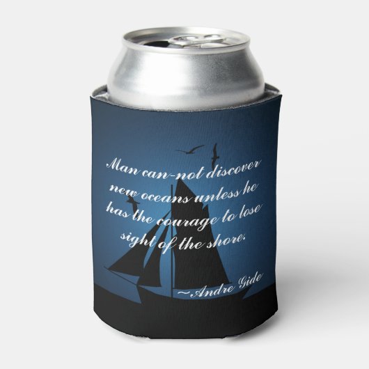 Sailboat Ocean Blue Quote Dosenkühler (Kanne Vorderseite)