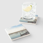 Sailboat Ocean Harbor Sailing Boat Stone Coaster Steinuntersetzer (Seitenansicht)