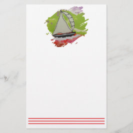 Sailboat Paintstroke Briefpapier