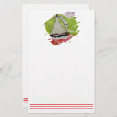 Sailboat Paintstroke Briefpapier (Vorne/Hinten)
