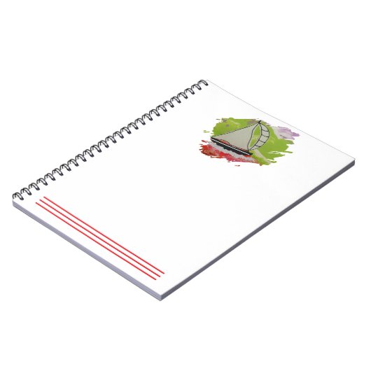 Sailboat Paintstroke Notizblock (Linke Seite)