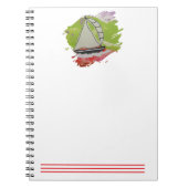 Sailboat Paintstroke Notizblock (Vorderseite)
