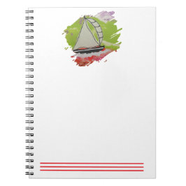 Sailboat Paintstroke Notizblock