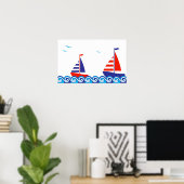 Sailboat Pair Poster (Heimbüro)