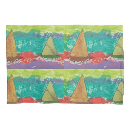 Sailboat Pillowcase Kissenbezug (Vorderseite)