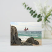 Sailboat Postcard Postkarte (Stehend Vorderseite)