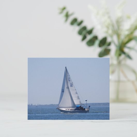 Sailboat Postcard Postkarte (Stehend Vorderseite)