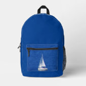Sailboat Print Rucksack Bag (Vorderseite)