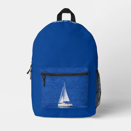 Sailboat Print Rucksack Bag (Vorderseite)
